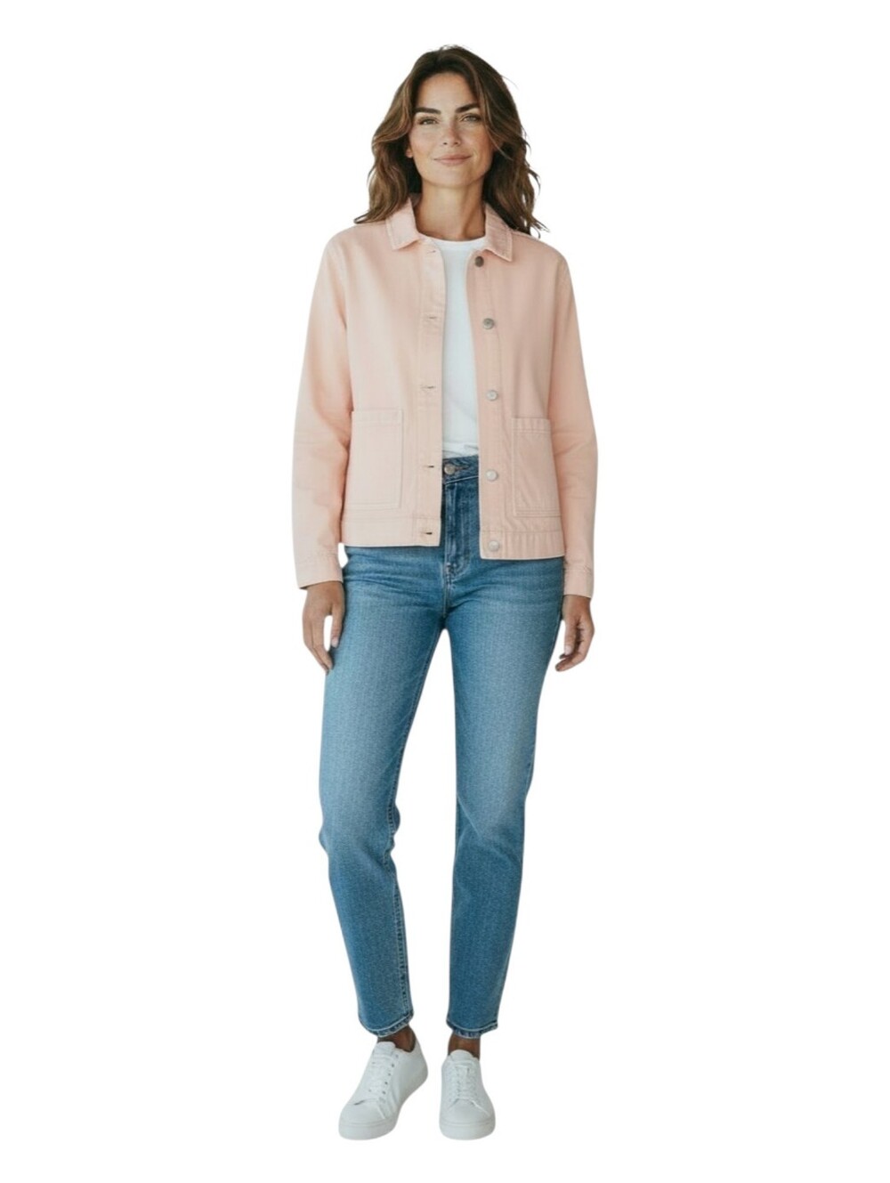 GAP Icon Utility Jacket in Pink Size Medium NWT Straight Silhouette Relaxed Fit